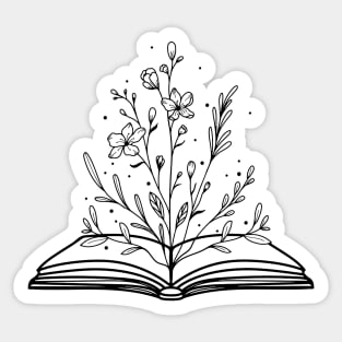 Floral Book Sticker